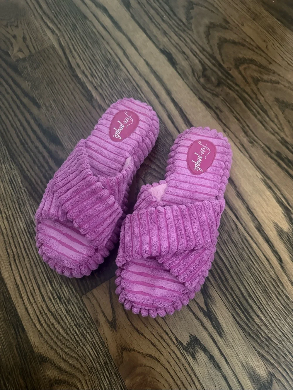Free People Pink Corded Slide Slippers - Picture 1 of 4